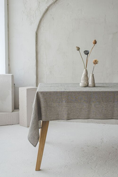 Natural Stonewashed Linen Tablecloth