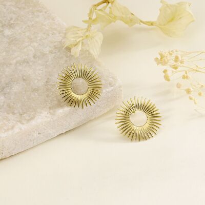 Golden sun earrings