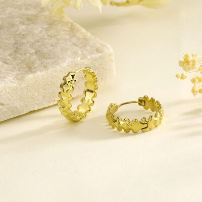 Golden mini hoop earrings