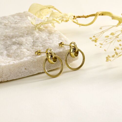 Boucles d'oreilles multi cercles