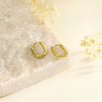 Gold mini hoop earrings