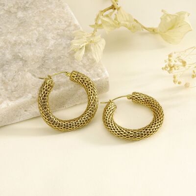 Chunky hoop earrings