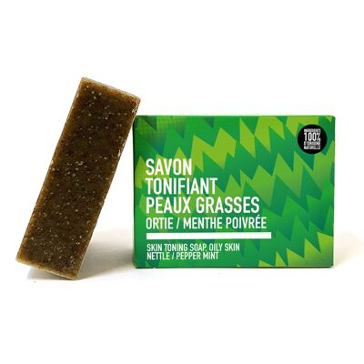 Toning Mask Soap for Oily Skin - Nettle / Peppermint - SÀF - 100g