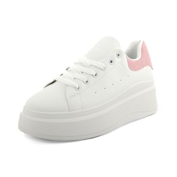 Baskets Femme Fashion Attitude Couleur rose - Hauteur du talon : 5 cm - Collection Hiver ; Article FAG_2095_ROSA 8