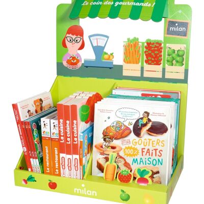 Cardboard counter POS delivered with 22 books - Kitchen theme