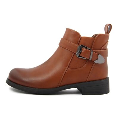 Fashion Attitude Women's Ankle Boots in Leather colour-Heel height: 3.5cm; Winter Collection; Article FAG_KL300_CAMEL