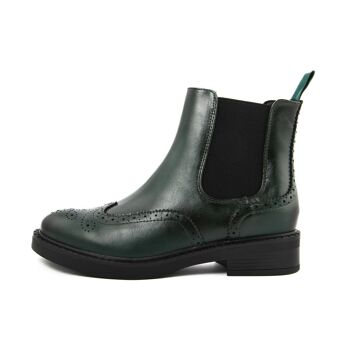 Bottines Femme Fashion Attitude couleur Vert-Hauteur du talon : 3,5 cm, Collection Hiver ; Article FAG_MP302_7_VERDE 2