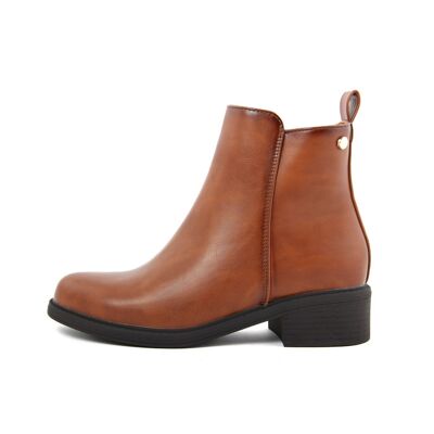 Fashion Attitude Women's Ankle Boots in Leather color - Heel height: 4cm; Winter Collection; Article FAG_SA6182_BROWN
