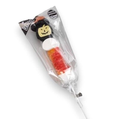 DISPLAY OF MARSHMALLOW PUMPKIN HALLOWEEN SKEWERS 70g - set of 20 skewers