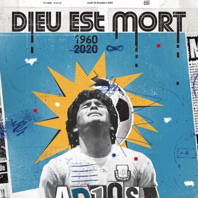 Poster - The Team - Maradona - Digigraphy - 30X40 - Plakat