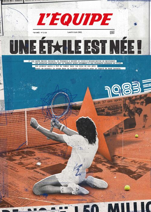 Affiche - L'Equipe - Noah - Digigraphie - 30X40 - Plakat