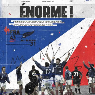 Poster - L'Equipe - All Blacks - Digigraphie - 30X40 - Plakat