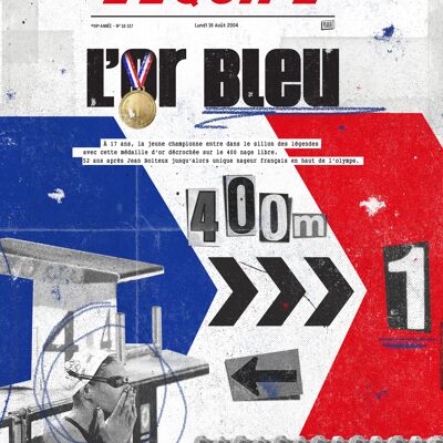 Poster - L'Equipe - Manaudou - Digigraphie - Plakat