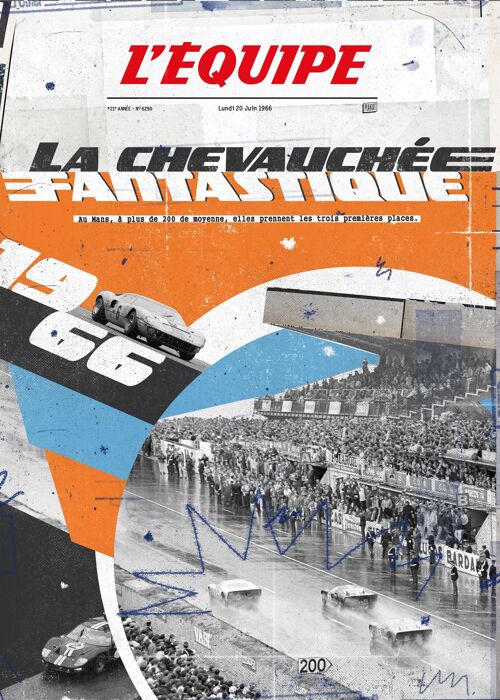 Affiche - L'Equipe - Le Mans - Digigraphie - 30X40 - Plakat