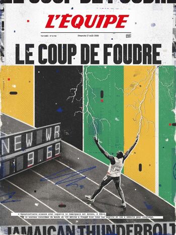 Affiche - L'Equipe - Bolt - Digigraphie - 30X40 - Plakat 1