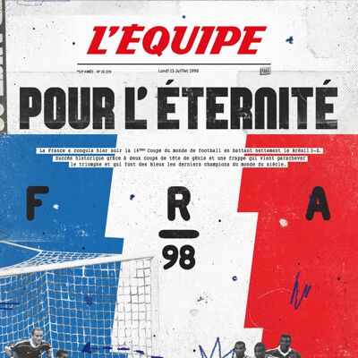 Poster - L'Equipe - FRANCE 98 - Digigraphy - Plakat