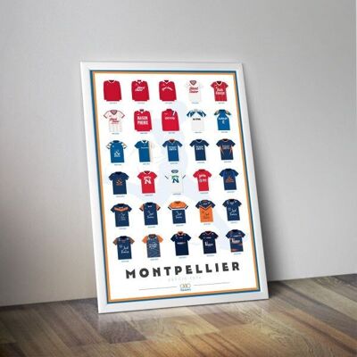 Affiche maillots MONTPELLIER Football