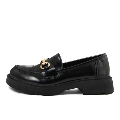 Fashion Attitude Women's Moccasins in Black color - Heel height: 3cm; Winter Collection; Item FAM_BH2370_1_NERO