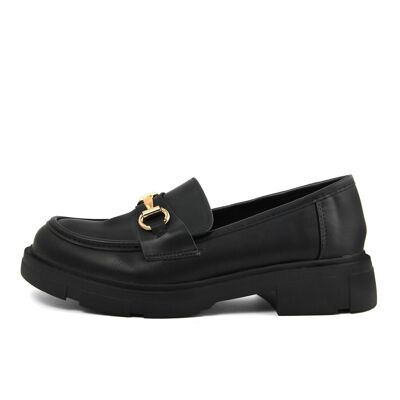 Fashion Attitude Mocassini Donna colore Nero-Altezza tacco:3cm;Collezione Invernale; Articolo FAM_BH2370_NERO