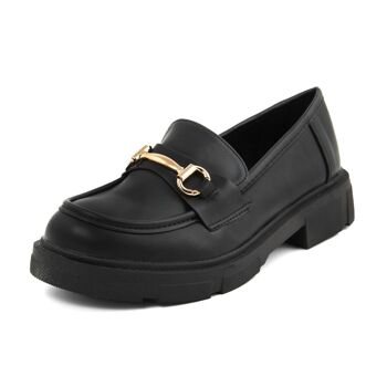 Mocassins pour Femme Fashion Attitude de couleur Noir - Hauteur du talon : 3 cm ; Collection Hiver ; Article FAM_BH2370_NERO 4