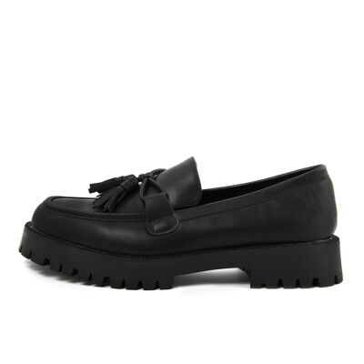 Fashion Attitude Women's Moccasins in Black color - Heel height: 3cm; Winter Collection; Item FAM_BH2371_NERO