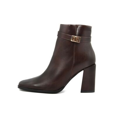 Bottines Femme Fashion Attitude couleur Marron - Hauteur du talon : 8 cm - Collection Hiver ; Article FAM_X730_COFFEE