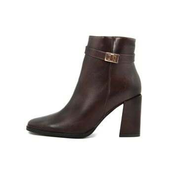 Bottines Femme Fashion Attitude couleur Marron - Hauteur du talon : 8 cm - Collection Hiver ; Article FAM_X730_COFFEE 1