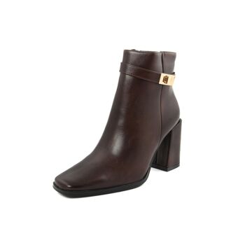 Bottines Femme Fashion Attitude couleur Marron - Hauteur du talon : 8 cm - Collection Hiver ; Article FAM_X730_COFFEE 8