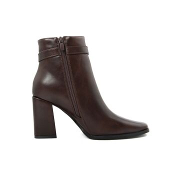 Bottines Femme Fashion Attitude couleur Marron - Hauteur du talon : 8 cm - Collection Hiver ; Article FAM_X730_COFFEE 11