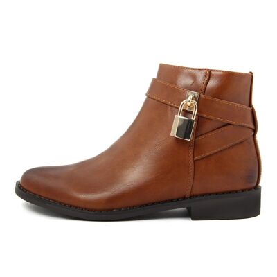 Fashion Attitude Women's Ankle Boots in Leather colour-Heel height: 2.5cm; Winter Collection; Article FAM_X761_TAN