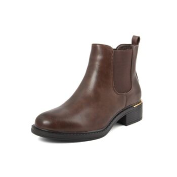 Bottines Femme Fashion Attitude couleur Marron - Hauteur du talon : 4 cm - Collection Hiver ; Article FAM_X765_COFFEE 4