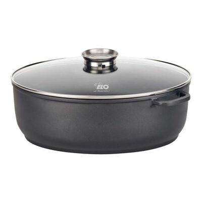 Cast aluminum oval casserole with lid 38 x 25 cm Elo Alucast