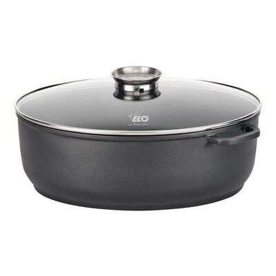 Cast aluminum oval casserole with lid 38 x 25 cm Elo Alucast