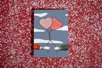 Carte Saint Valentin _ deux cœurs 4