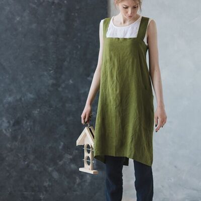 Linen Japanese Style Apron in Various Colors