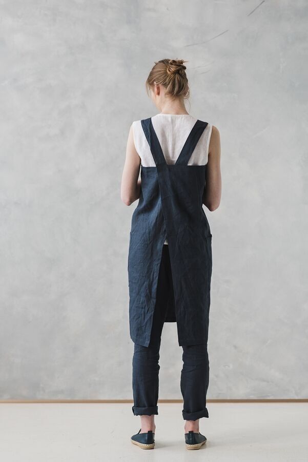 Linen Japanese Style Apron in Various Colors