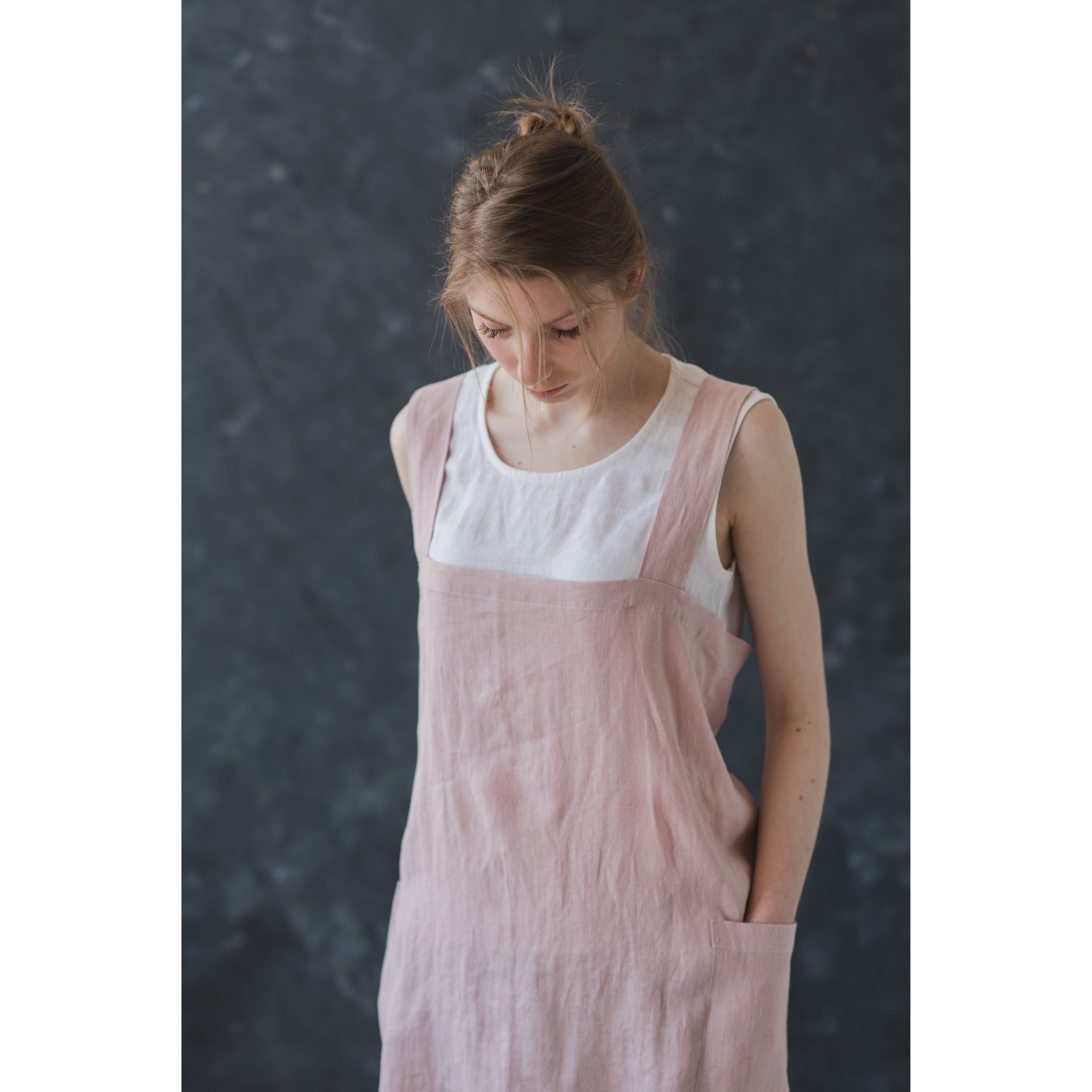 Linen Japanese Style Apron in Various Colors