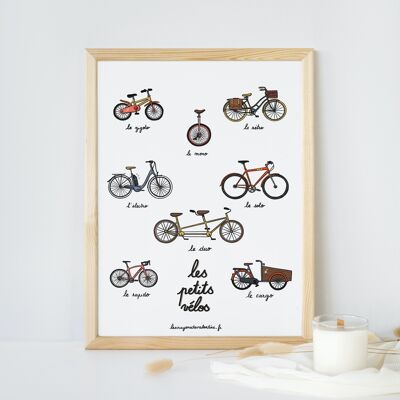 Affiche A3 _ Les petits vélos _ 250gr/m²