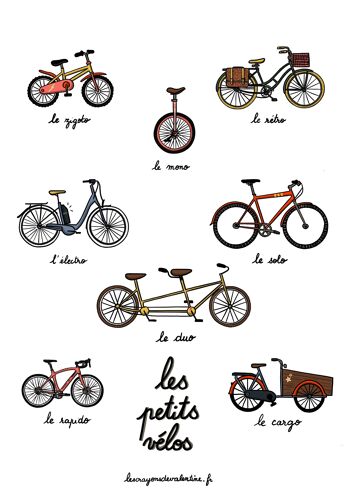 Affiche A3 _ Les petits vélos _ 250gr/m² 2