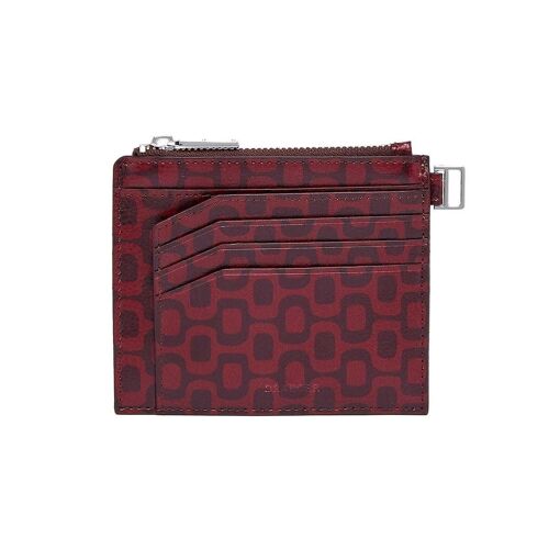 Porte cartes zip Rio bordeaux