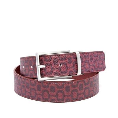 Rio burgundy leather belt
