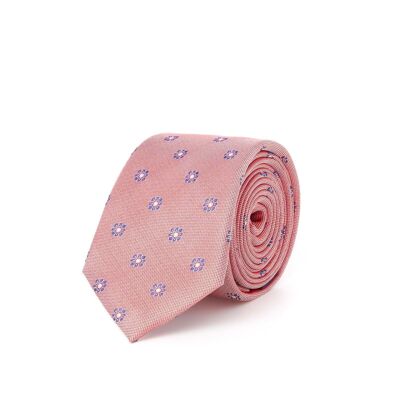 Blue red flowers tie