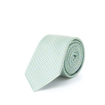 Green multi square tie