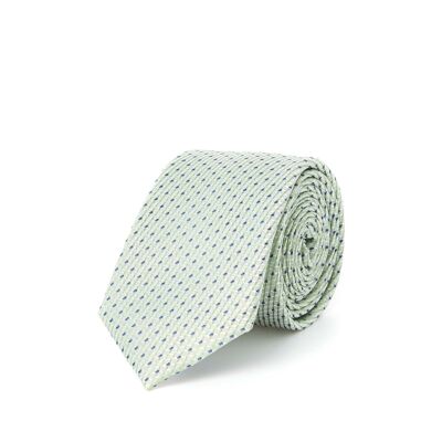 Cravatta verde con diamanti a pois