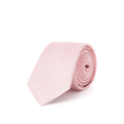Corbata zig zag blanca rosa