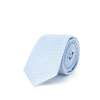 Cravatta zig zag blu grigio