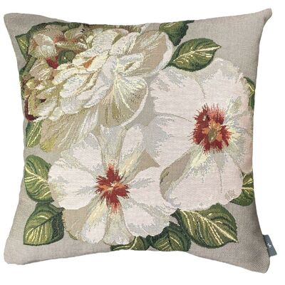 Eléonore flower woven cushion cover