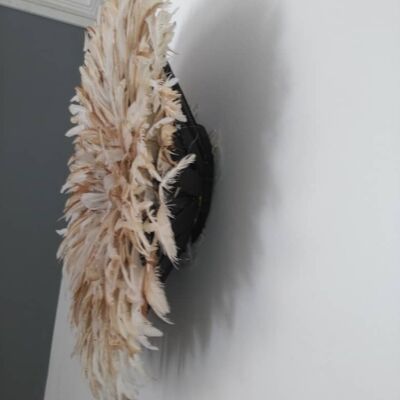 Cappello Juju bianco maculato beige 60 cm