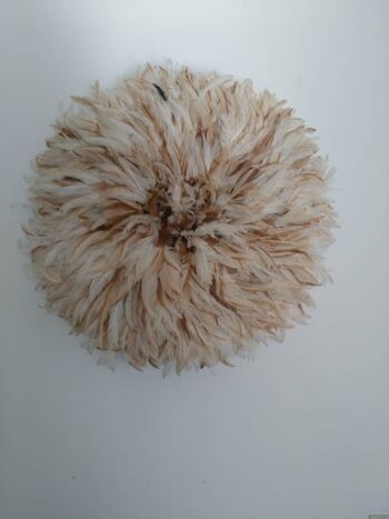 Juju hat blanc moucheté beige de 60 cm 2