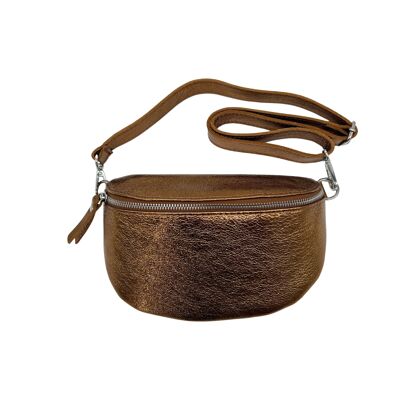 LINA BELT BAG IN GRAINED LEATHER 25CM GOLD METAL